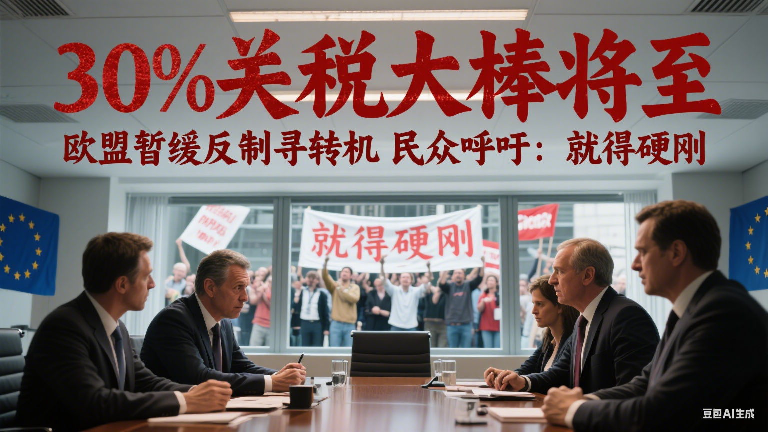 30% 关税大棒将至 欧盟暂缓反制寻转机 民众呼吁:就得硬刚