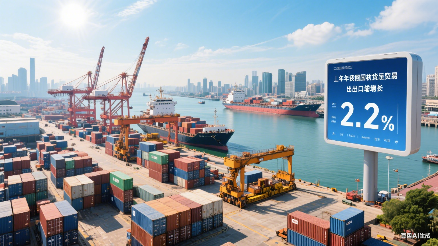 上半年我国货物贸易进出口同比增长 2.9%